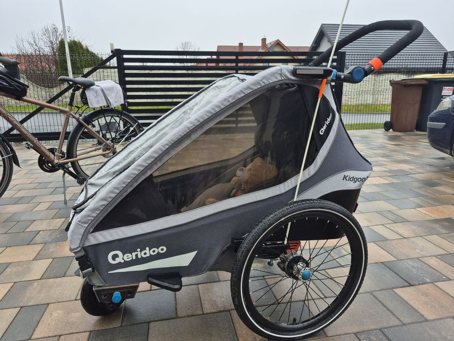 Przyczepa rowerowa Qeridoo Kidgoo 1 szary