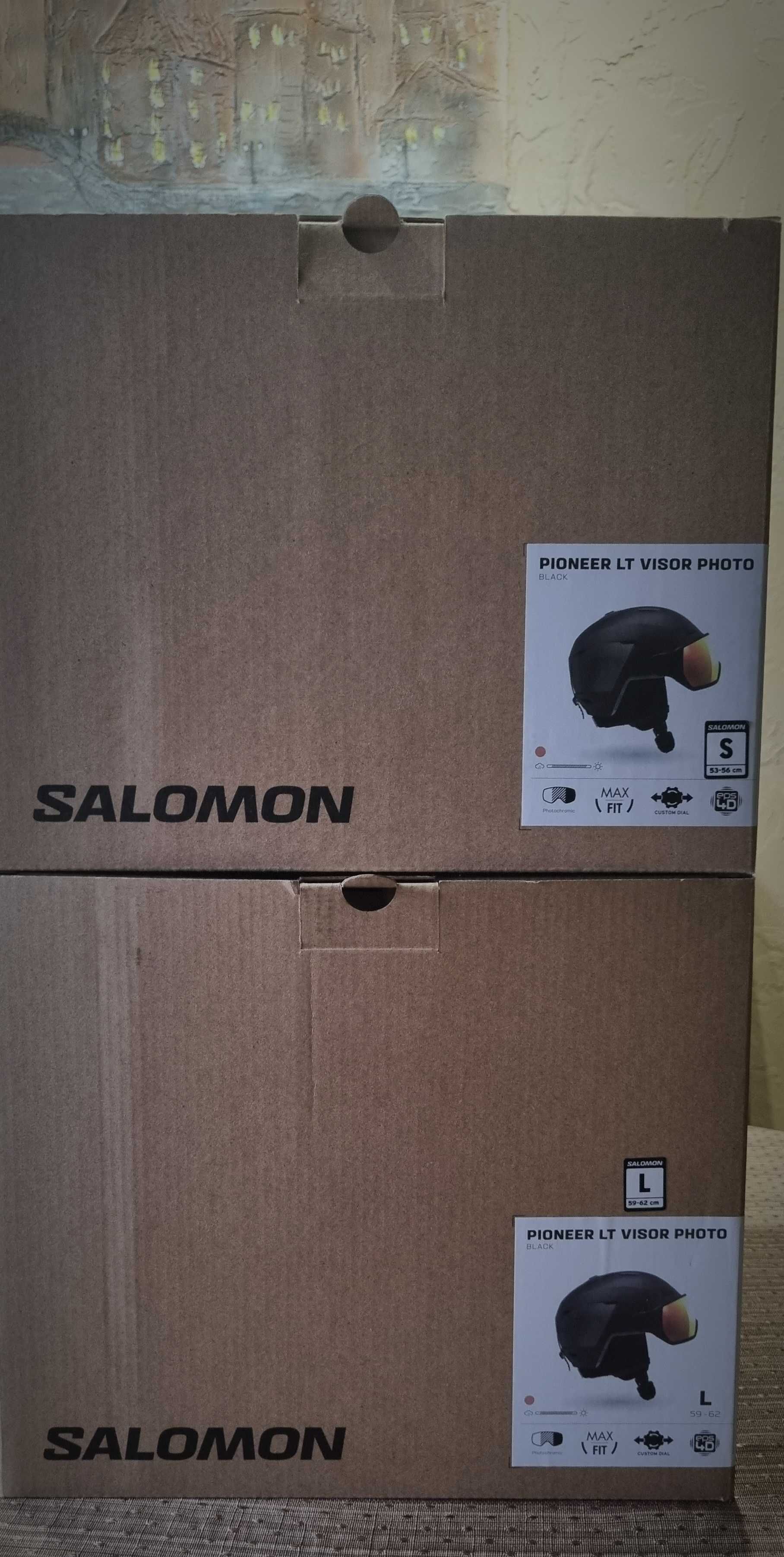 Гірськолижний шолом Salomon Pioneer Lt Visor Photo Black (size L та S)