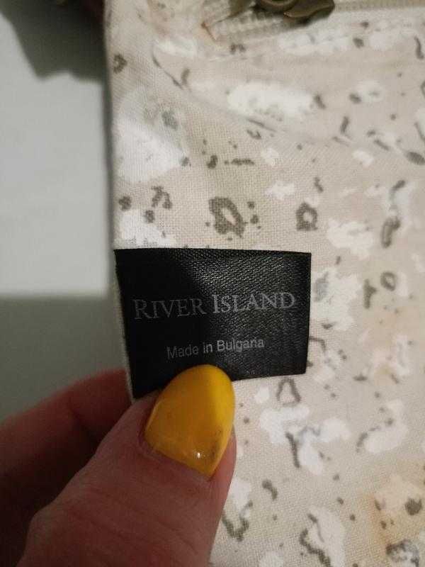 Шкіряна сумка River Island коричневого кольору