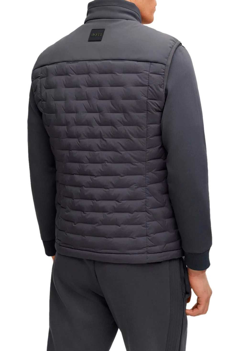 HUGO BOSS puchowy bezrękawnik kamizelka GREY
