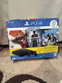 Ігрова приставка SONY PS4 Slim 500 Gb Black (HZD+GOW3+UC4+PSPlus 3М)