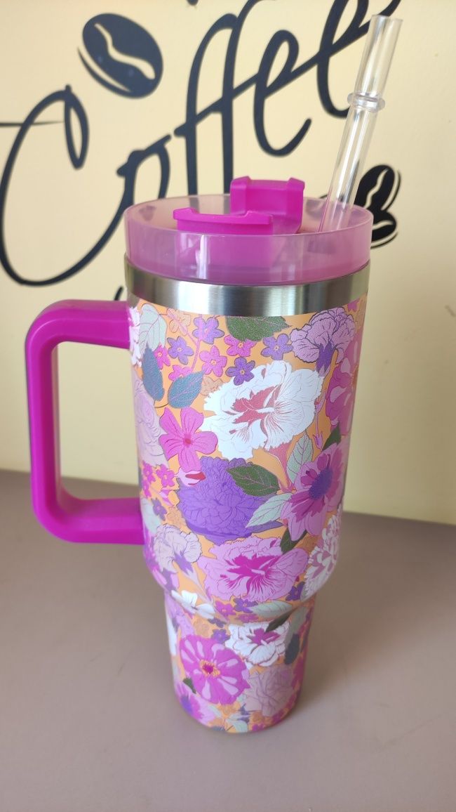 Wielki kubek termiczny tumbler pokrywka kempingowy podróżny