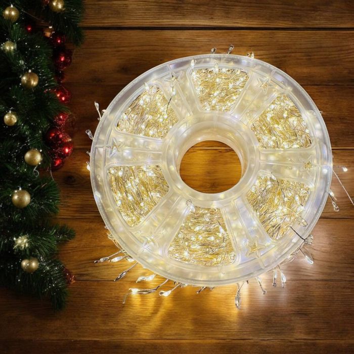 Мишура гирлянда-нить 100 м и 50 м теплый свет