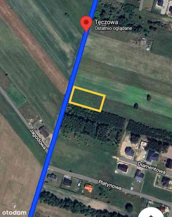 Piękna działka budowlana Dzbenin / Ostrołęka 17,5a ul. Tęczowa