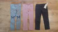 nowe H&M C&A spodnie, jegginsy dla dziewczynki 110 116