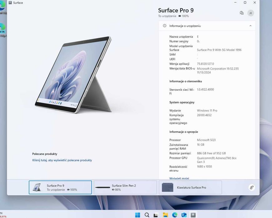 Surface 9 Pro LTE 5G Windows 11 Pro Microsoft