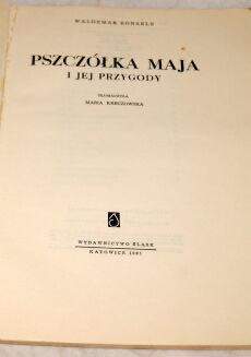 Pszczółka Maja i jej przygody wydanie 1 ilustr. Andrzej Czeczot, 1961