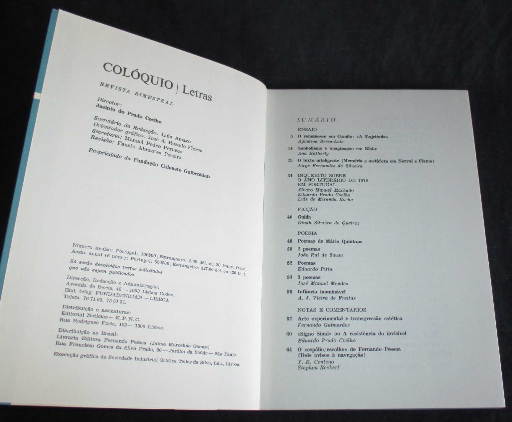 Livro Colóquio Letras 54