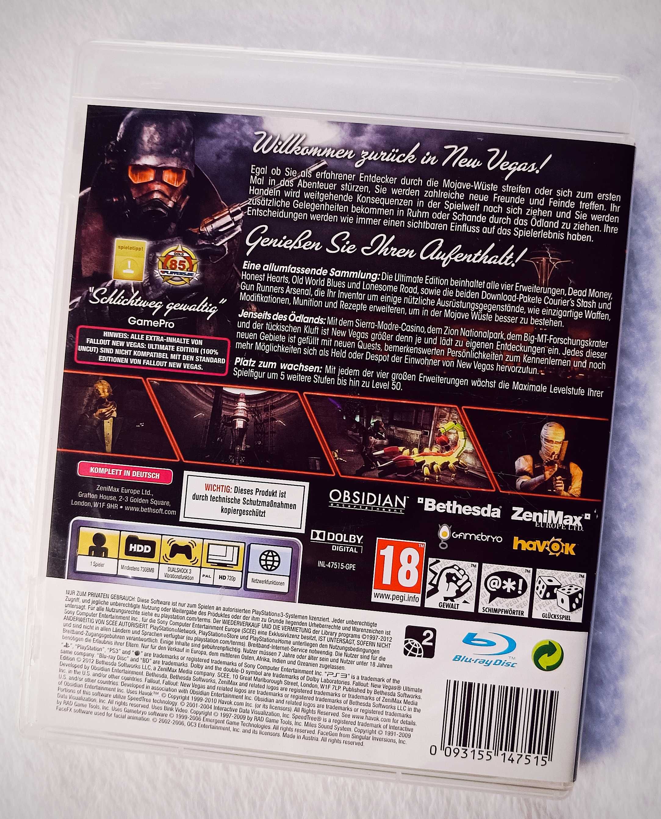 Fallout New Vegas Ultimate Edition PS3 | Wydanie niemieckie