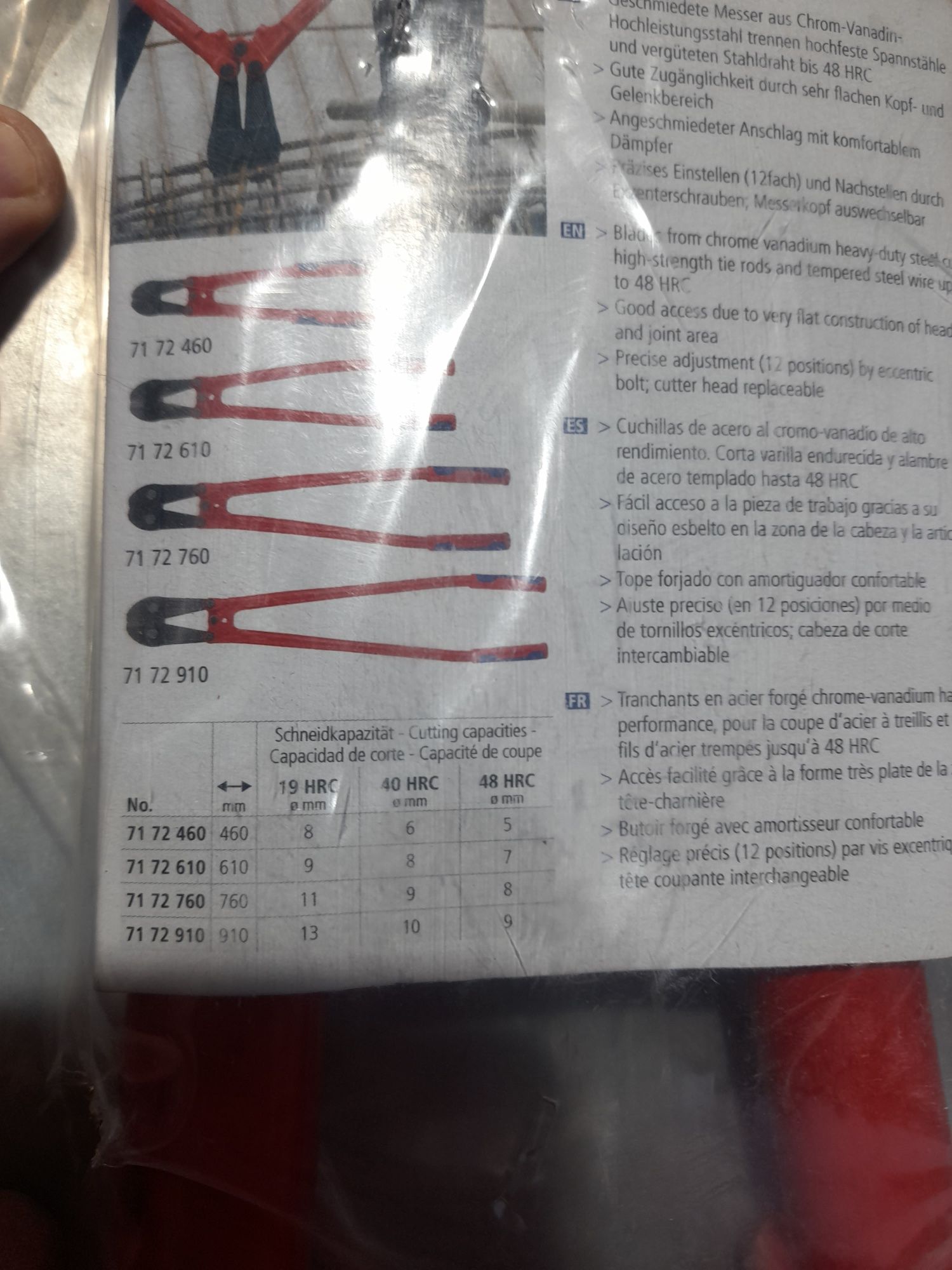 Nożyce do ciecia drutu niemieckie Knipex