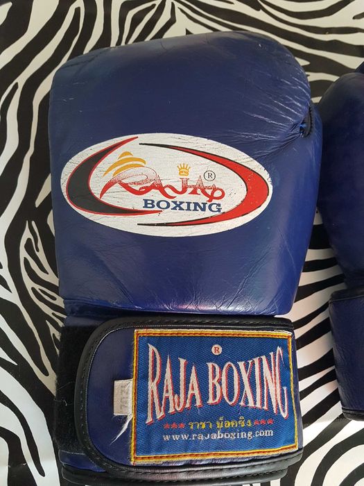 Luvas couro azul Raja Boxing