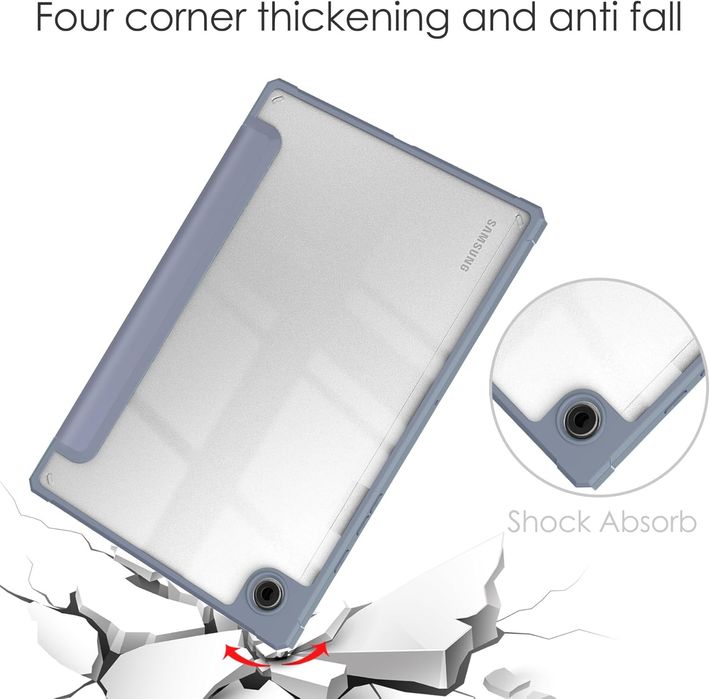 Etui do Samsung Galaxy Tab A8 10.5” Wytrzymałe Magnetyczne Szare