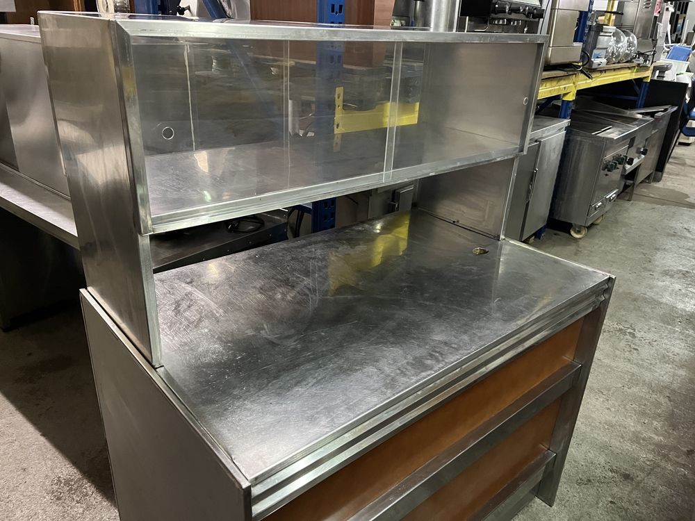 Móvel Armário em inox de 2 frentes com vitrine