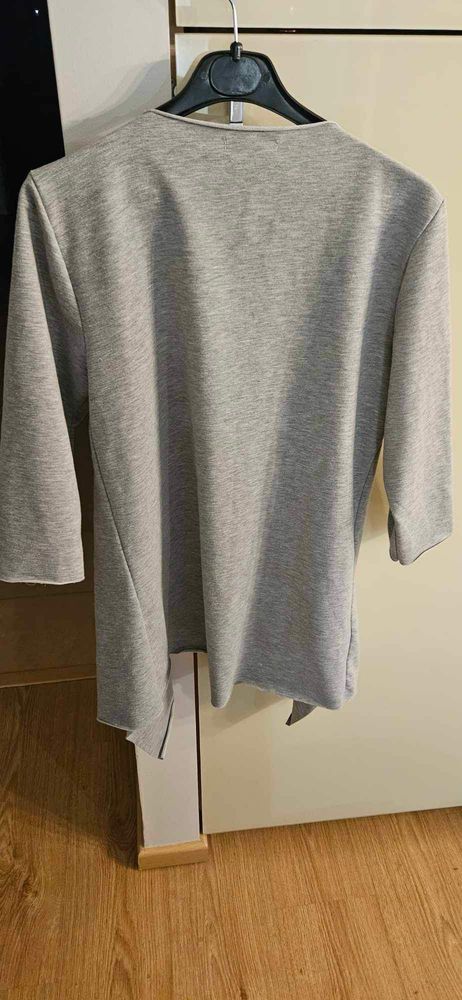 Szara narzutka dresowa z wiskozą cover up XL