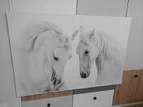 Obraz konie duży  120 x 80 cm plus tablet i pianinko