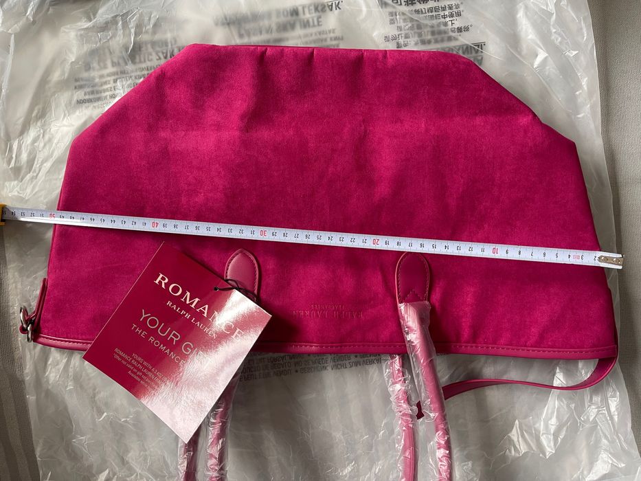 Ralph Lauren original. Вместительная сумка тоут кожа с замшевой тканью