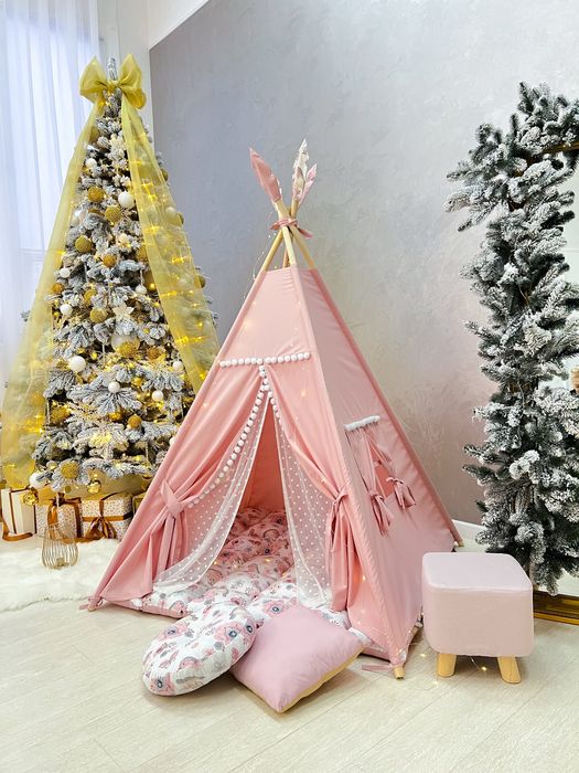 Вигвам с ковриком бомбон/ детская палатка
