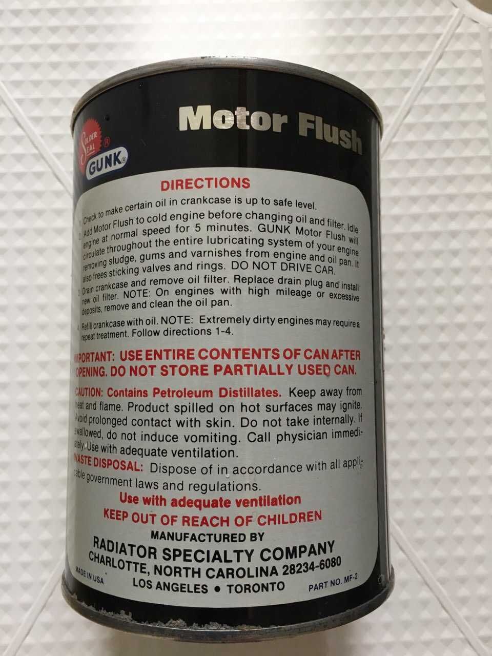 Промывка двигателя 5-минутная Gunk Motor  Flush 887 мл