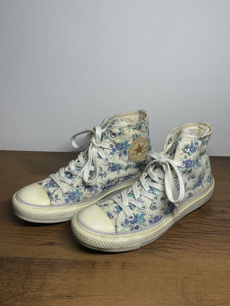 Converse all star chuck high w kwiatki