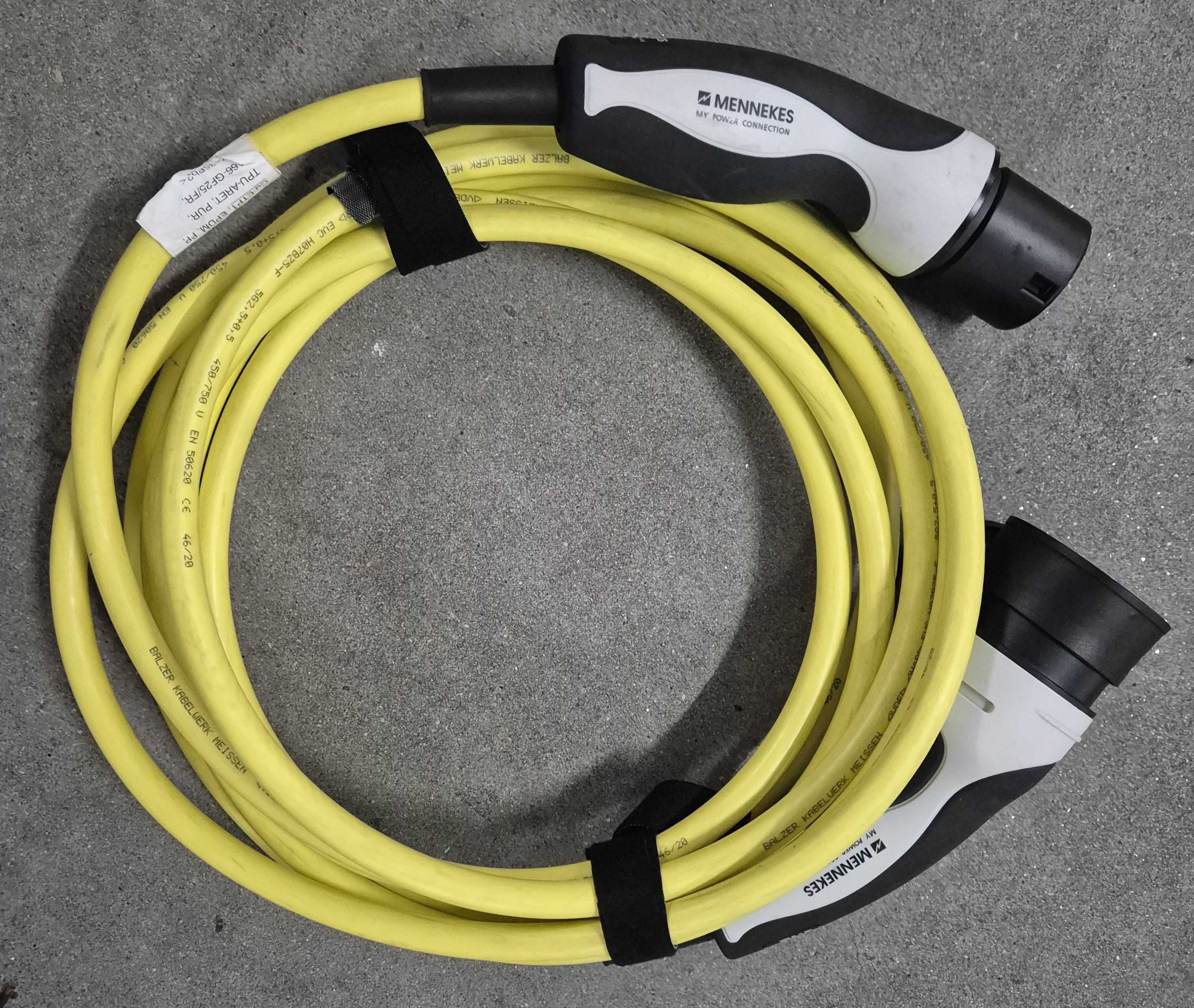 Cabo de carregamento veículos eléctricos tipo 2 Mennekes 36297