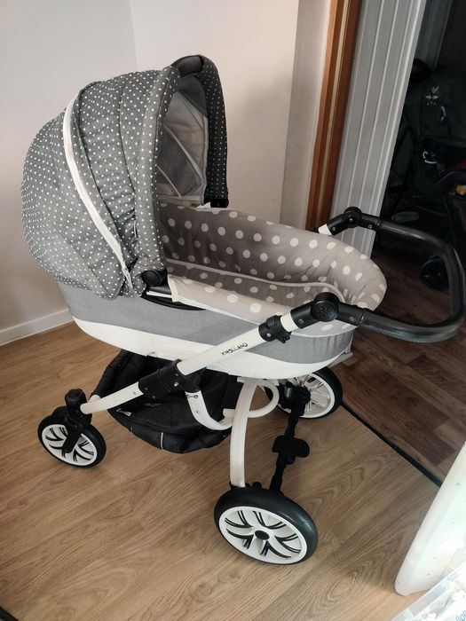 Wózek Holland Bebetto 3w1 Szaro biały