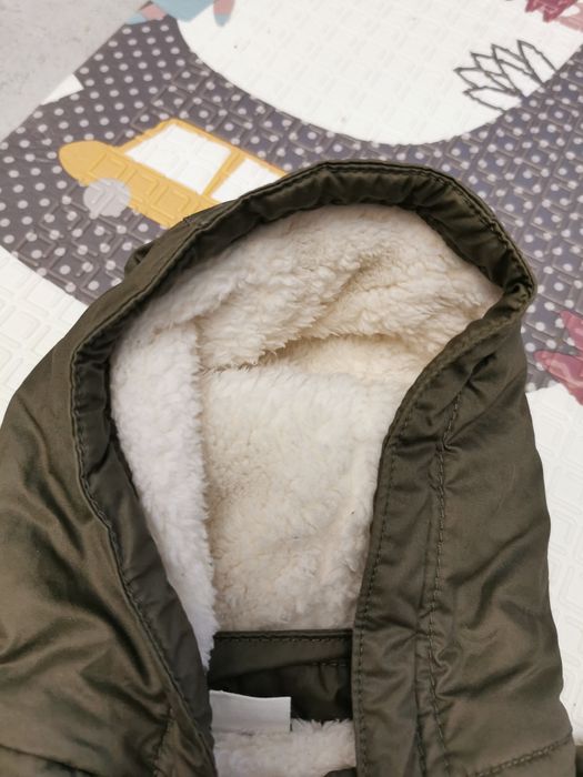 Śliczna kurtka zimowa H&M r. 68 i czapka