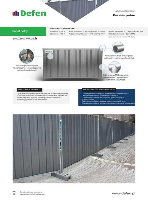 Panel Pełny Ocynk 2x3