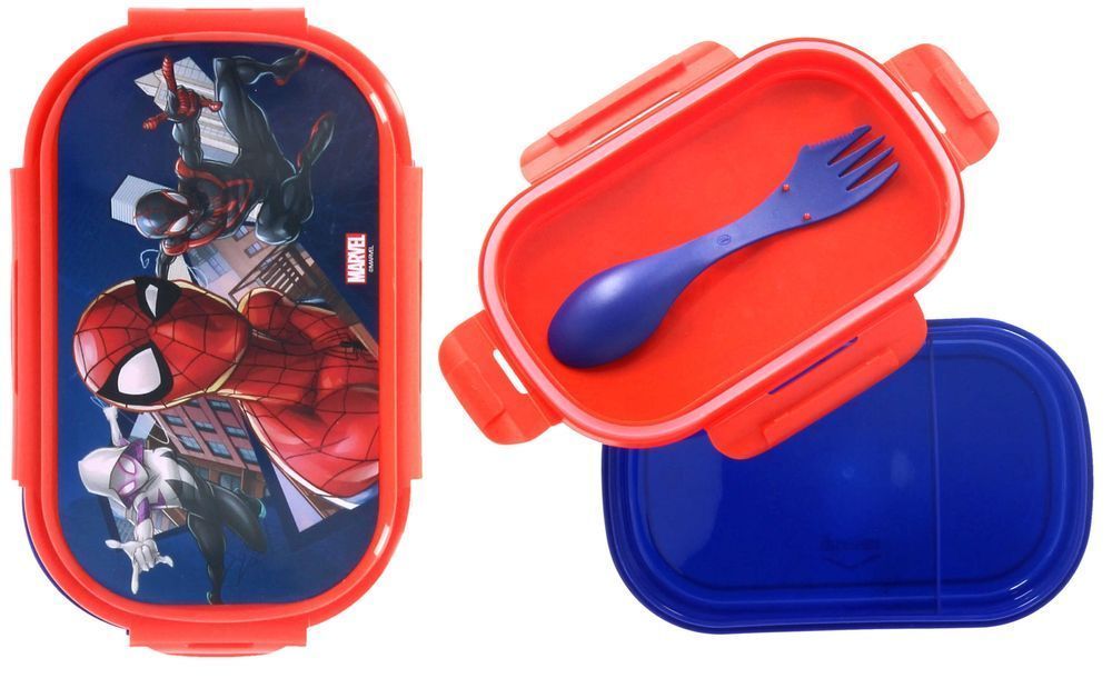 Spiderman Pojemnik Na Jedzenie + Sztućce  Marvel