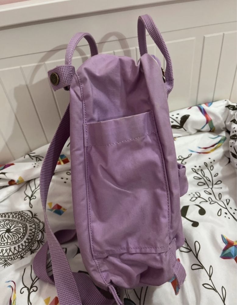 Oryginalny plecak fjallraven kanken fioletowy liliowy mini damski