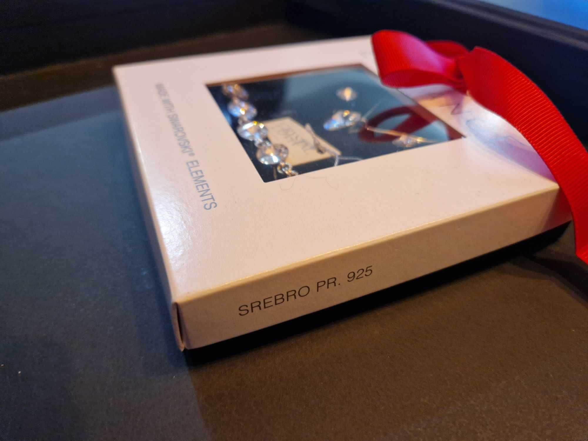 Nowy zestaw biżuterii ze srebra z kryształami Swarovski