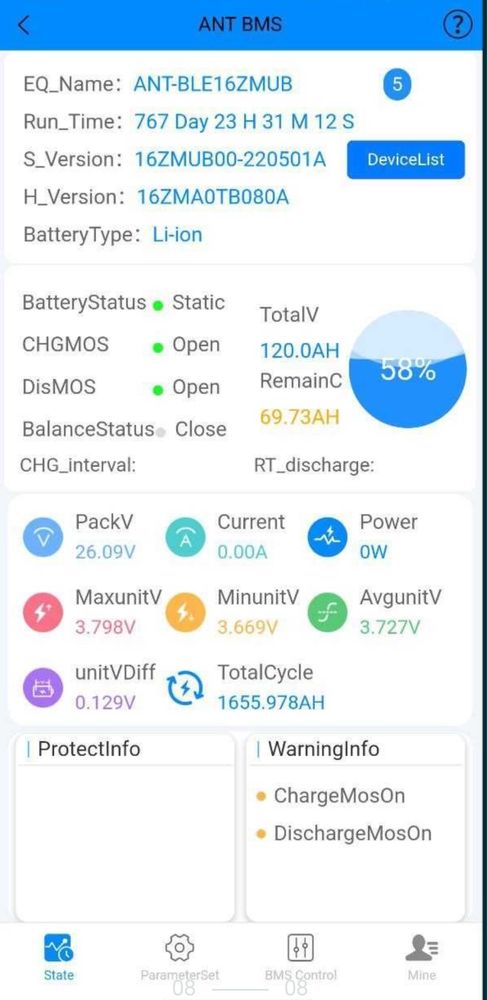 Аккумулятор 120AH 24v Li-ion с ant bms 40A, балансиром 2А