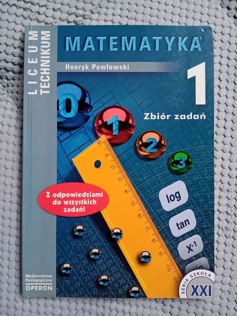 Matematyka 1. Zbiór zadań.  Liceum I Technikum.  Operon