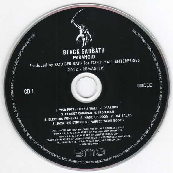 4CD Black Sabbath – Paranoid Super Deluxe диск бокс сет