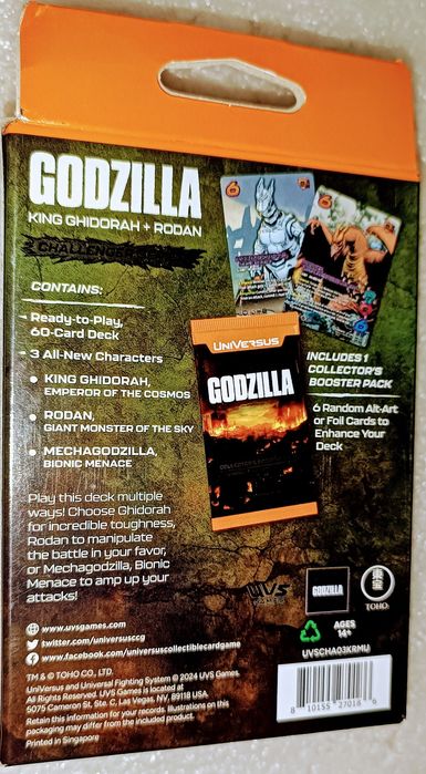 60 Cartas deck Godzilla Selado Esgotado no Mercado