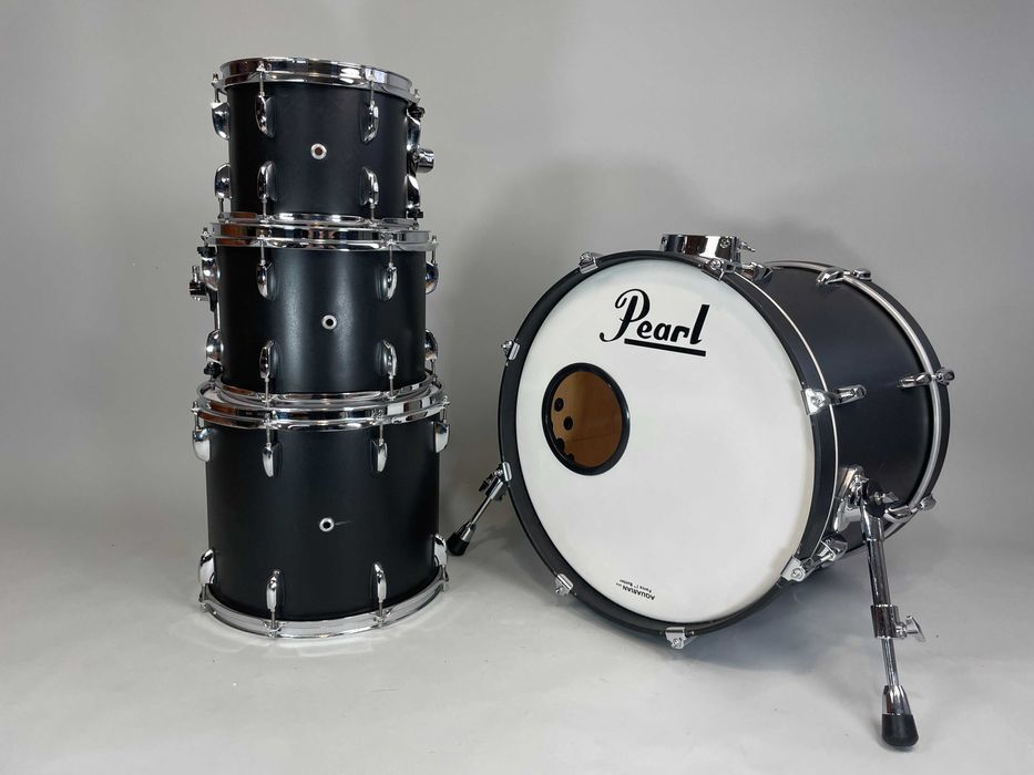 Pearl Session Custom All Maple SRX Black 20"/10"/12"/14" Perkusja