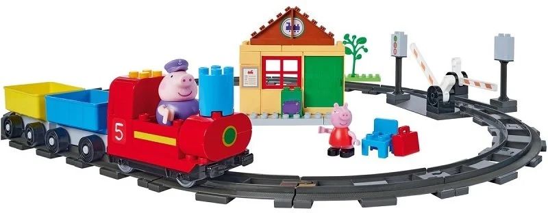 Świnka Peppa Pociąg Elektryczny Klocki Tory