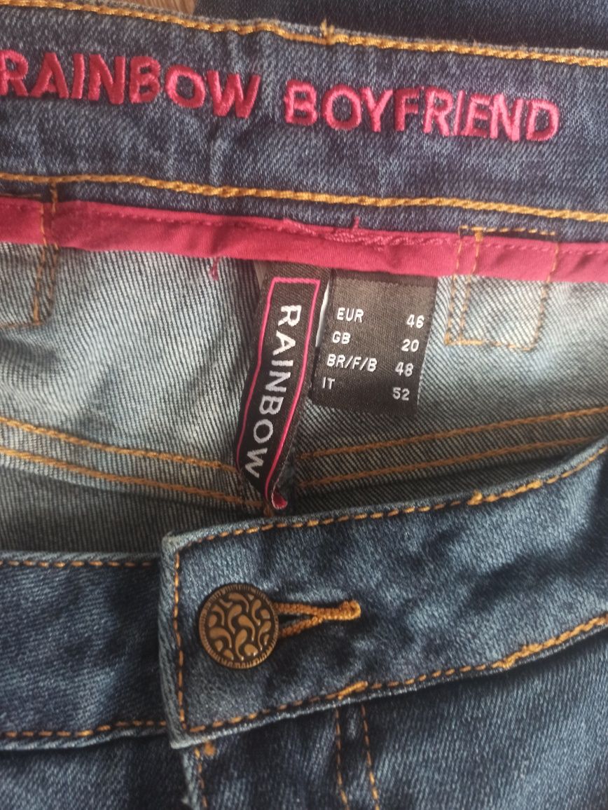 JEANSY cieniowane RAINBOW BOYFRIEND Bonprix 46 48