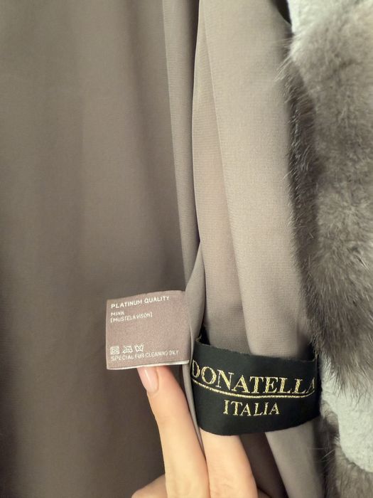 Шуба голубая норка,норковая шуба donatella italy