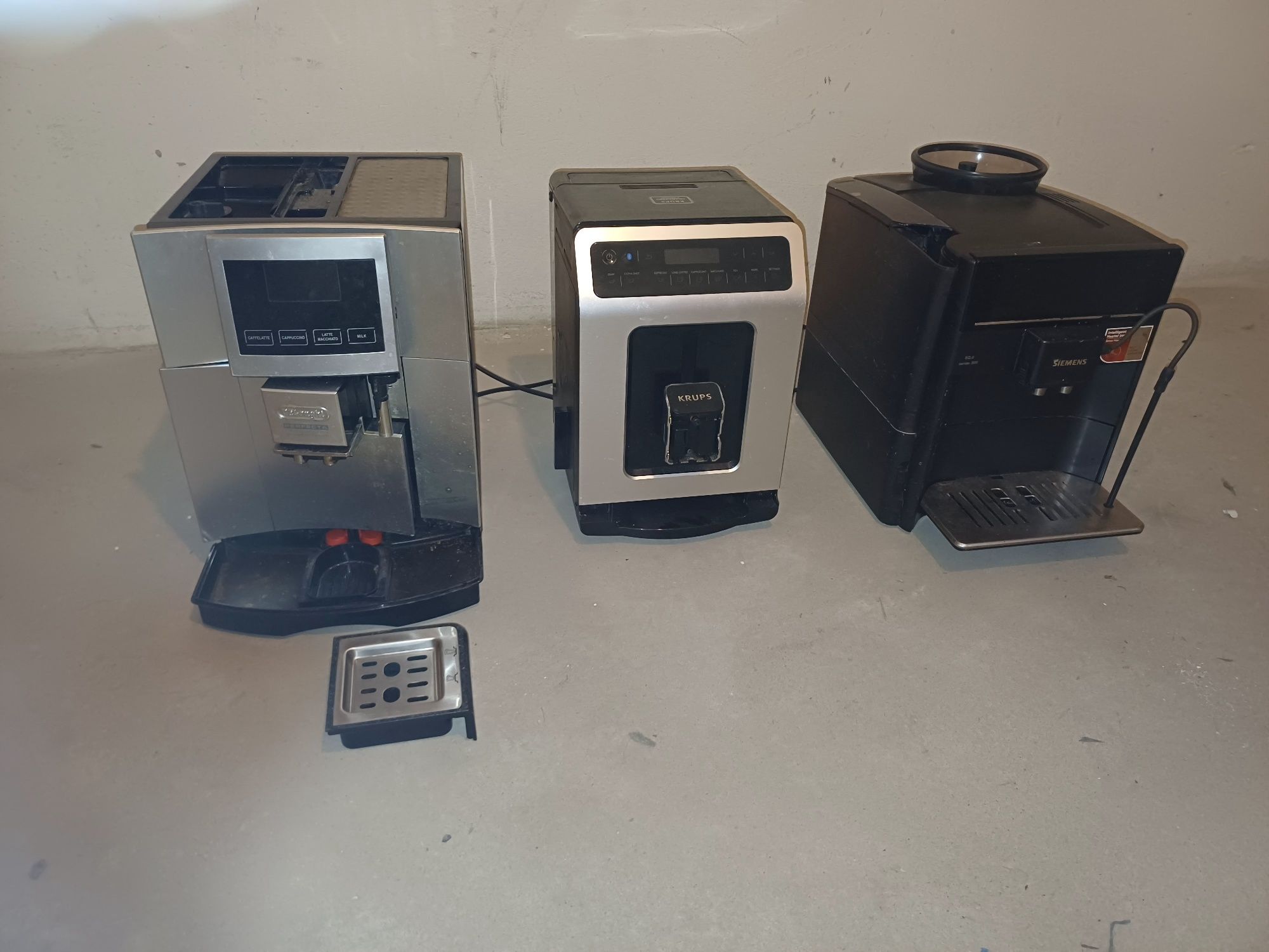 Expresy ciśnieniowe Krups , Siemens,  Delonghi,  uszkodzone