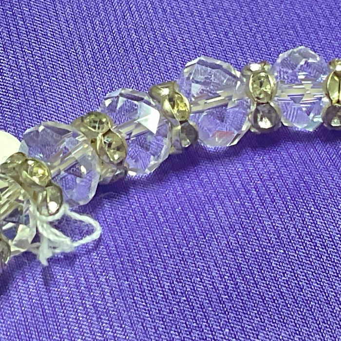 Pulseira pedra transparente peça vintage ,biju,