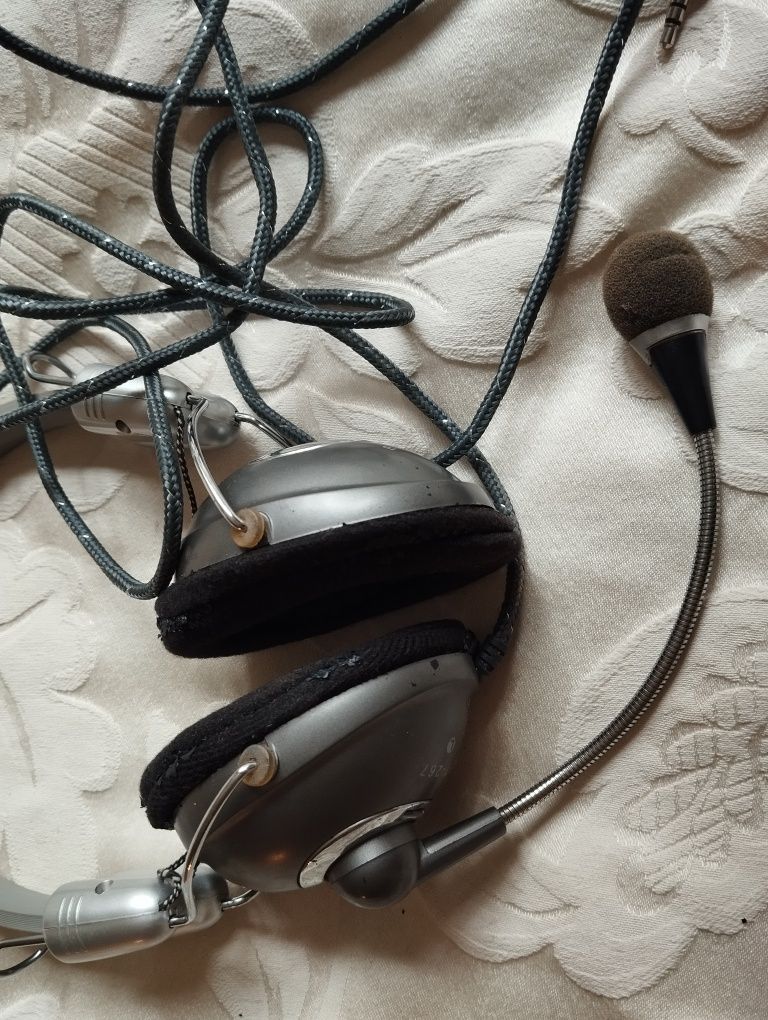 Słuchawki z mikrofonem do muzyki, do Skype'a,Easy Touch ET-267, vintag