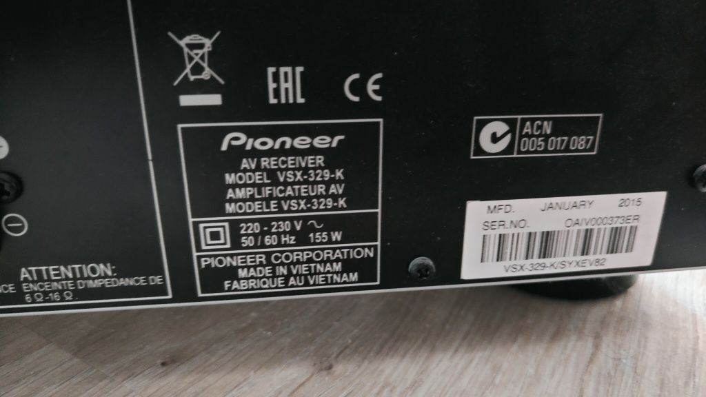 Amplituner Pionier VSX-329-K