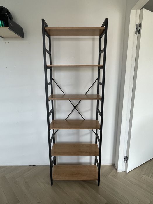 Regał loftowy, czarny profil