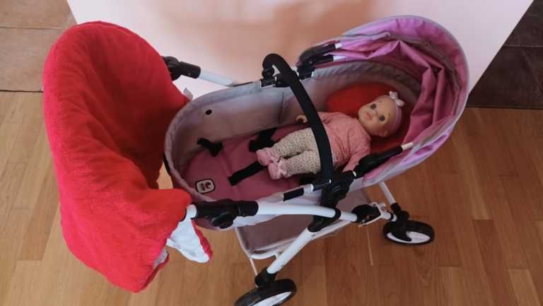 Wózek dla lalki - jak nowy! Gondola i spacerówka w jednym!