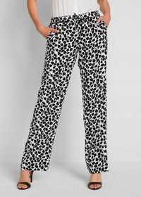 B.P.C spodnie Marlena czarno-białe we wzorek 36.