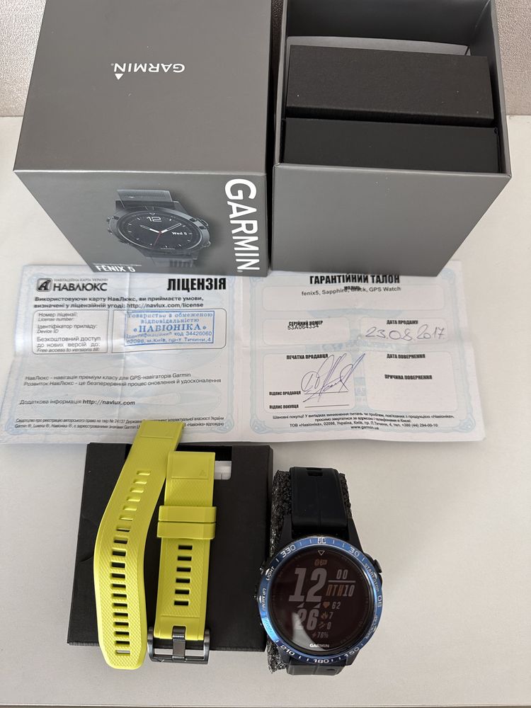 Garmin, fenix5, Sapphire, Black, GPS Watch