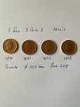 4 Moedas 5 Reis D.Carlos I, 1890/3