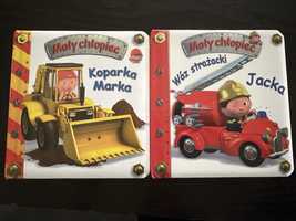 Książeczki z serii Mały chłopiec Koparka Marka Wóz strażacki Jacka