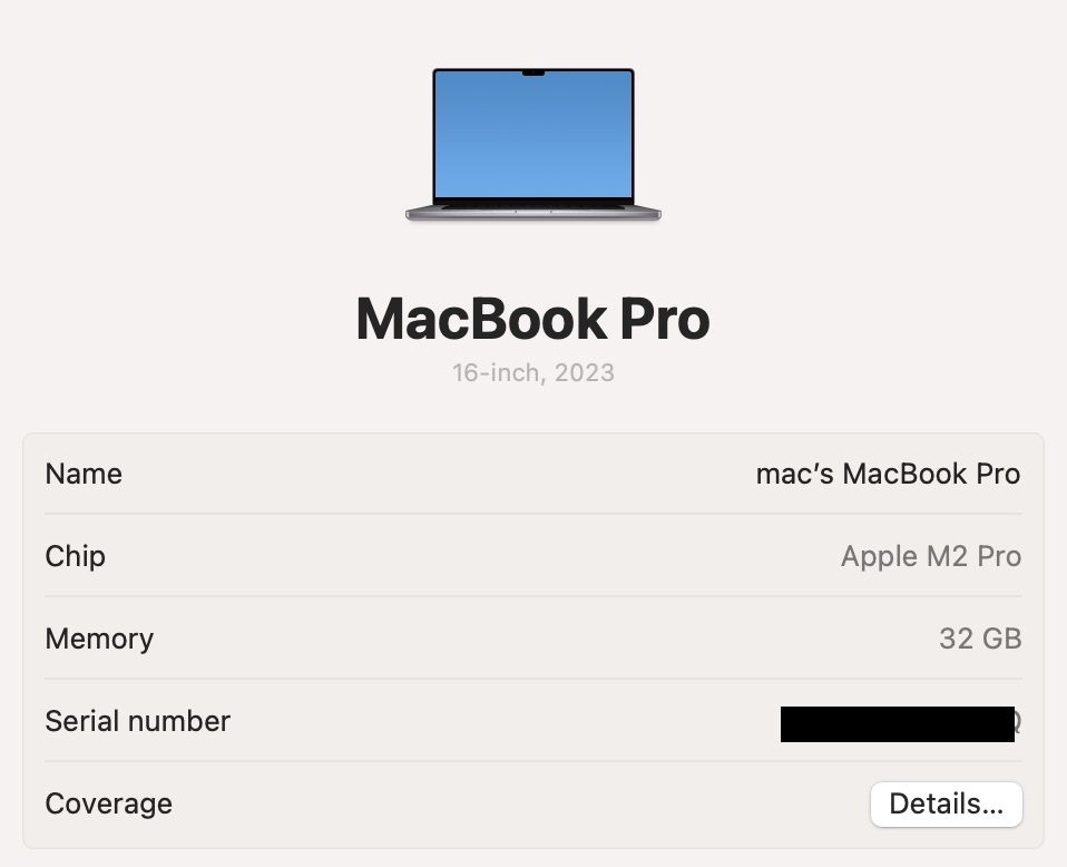 MacBook Pro 16’ 2023 19-Core GPU M2 Pro 32GB 1TB 97%