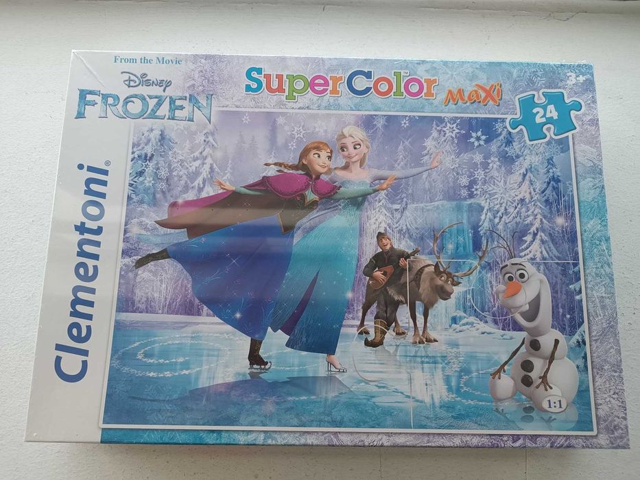 Puzzle Clementoni Disney Frozen SuperColor Maxi 68x48cm 24 peças